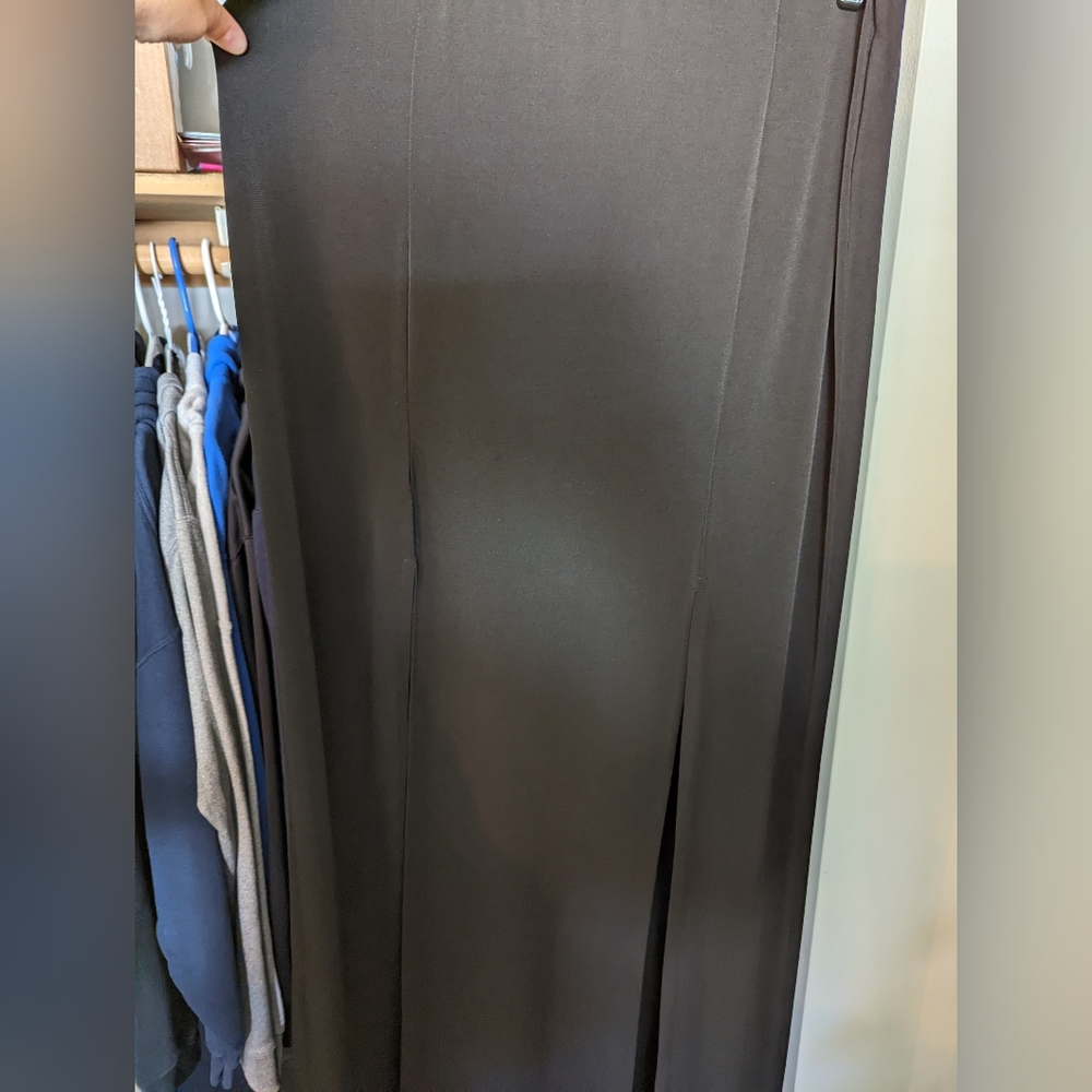 Black Maxi Skirt - Double slit